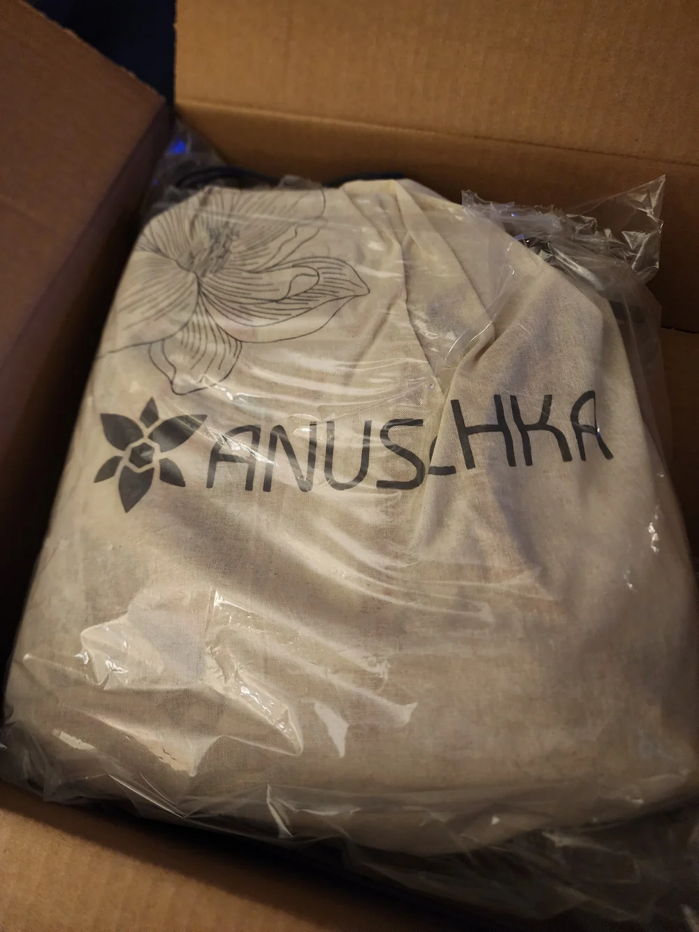 Anuschka Floral and Elephant Print White Leather Hobo Bag With Dust Cover